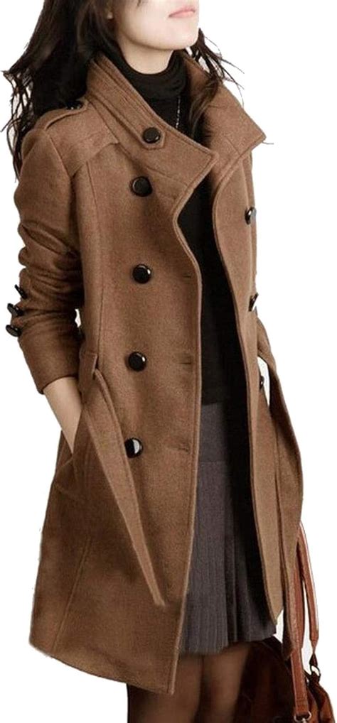 amazon ladies wool coats|women's fitted wool coat.